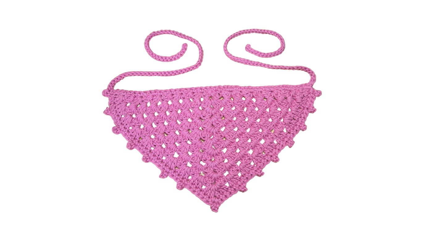 Crochet Bandana - Pink