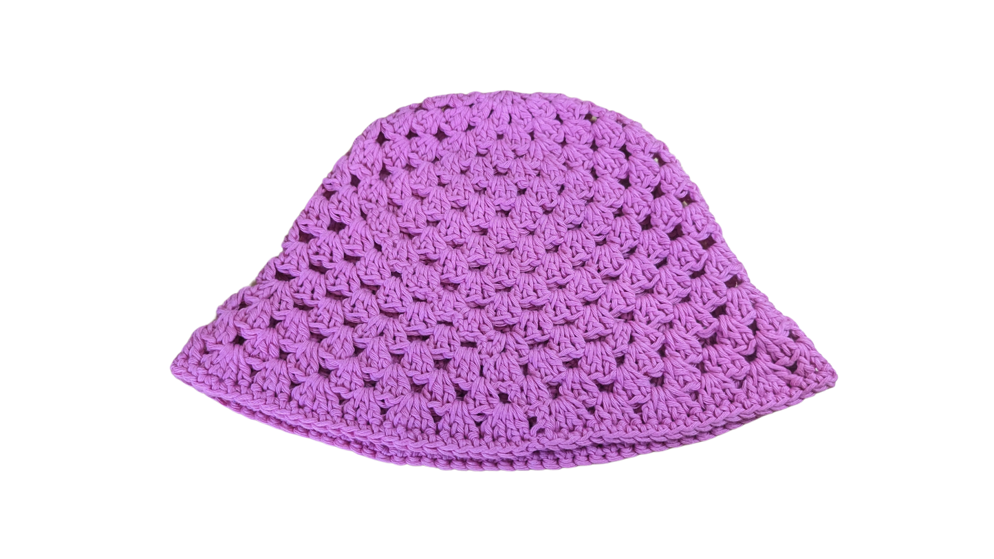Crochet Bucket Hat - Pink