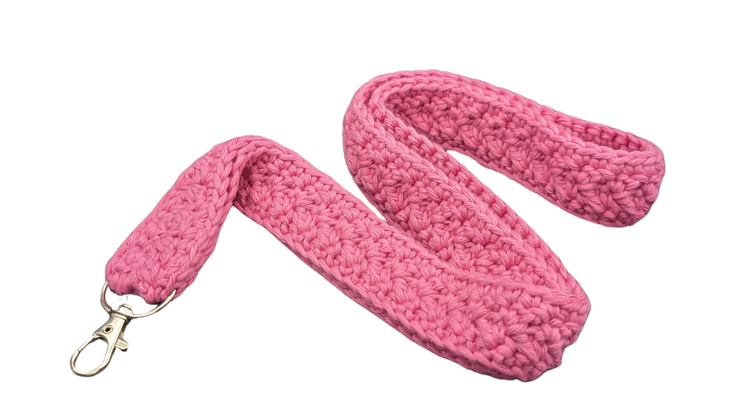 Crochet Neck Lanyard - Pink