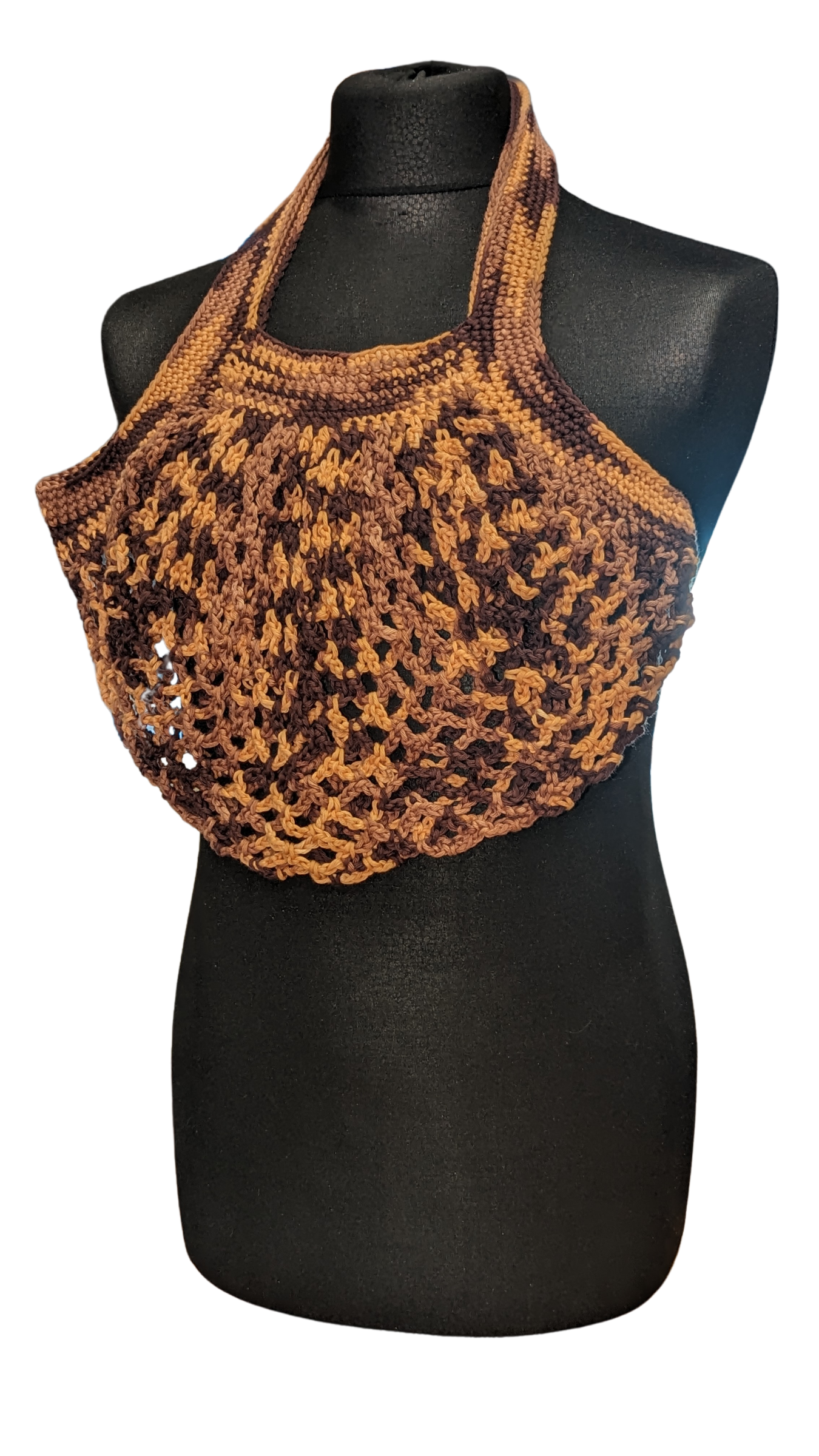 Crochet Mesh Market Bag - Latte Macchiato