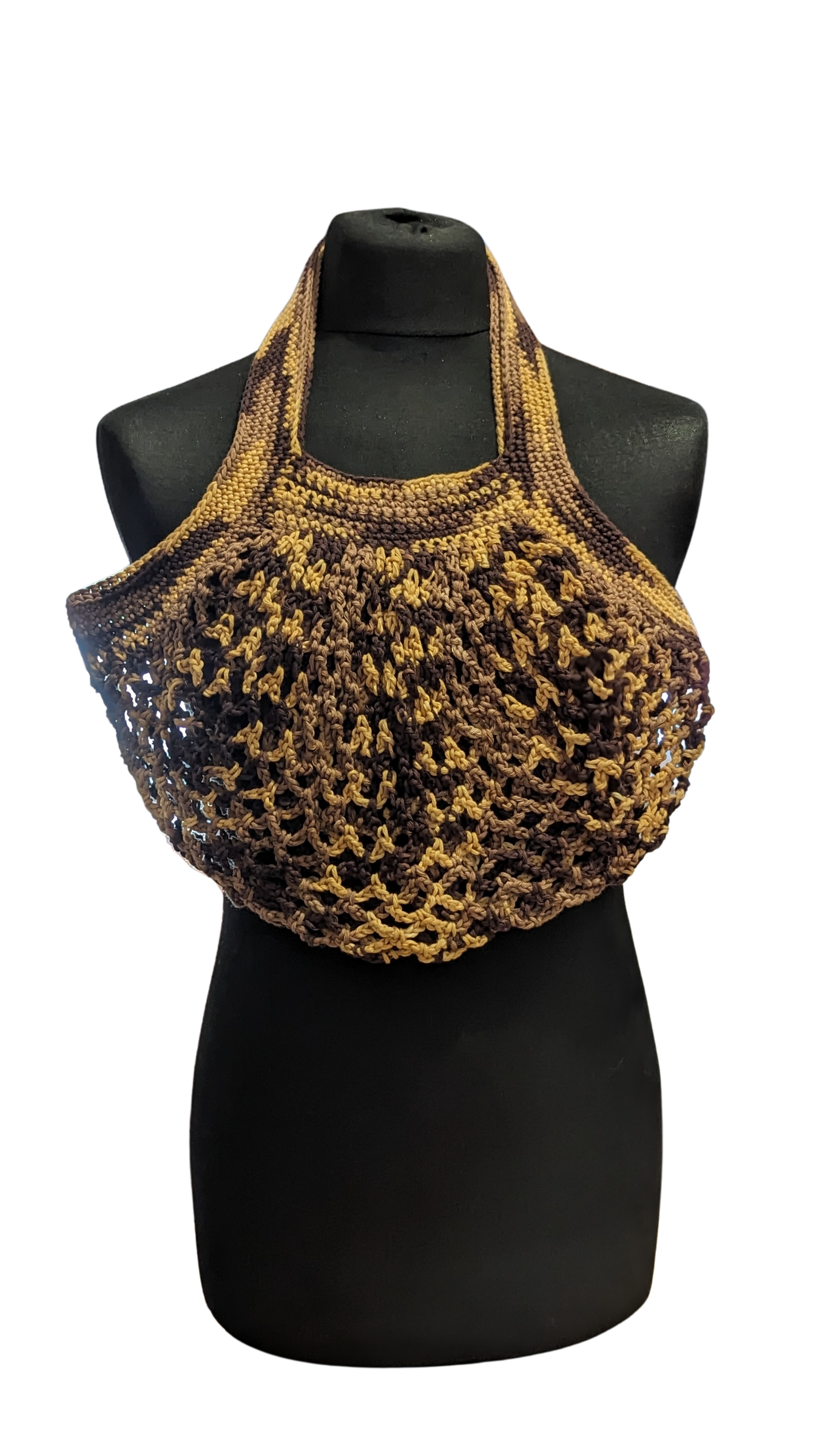 Crochet Mesh Market Bag - Latte Macchiato