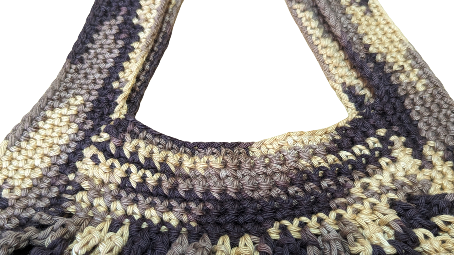 Crochet Mesh Market Bag - Latte Macchiato