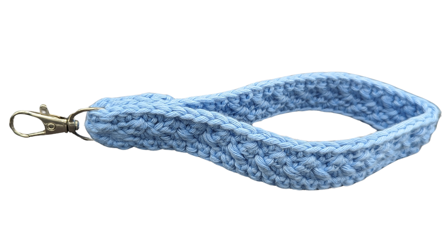 Crochet Wristlet - Light Blue