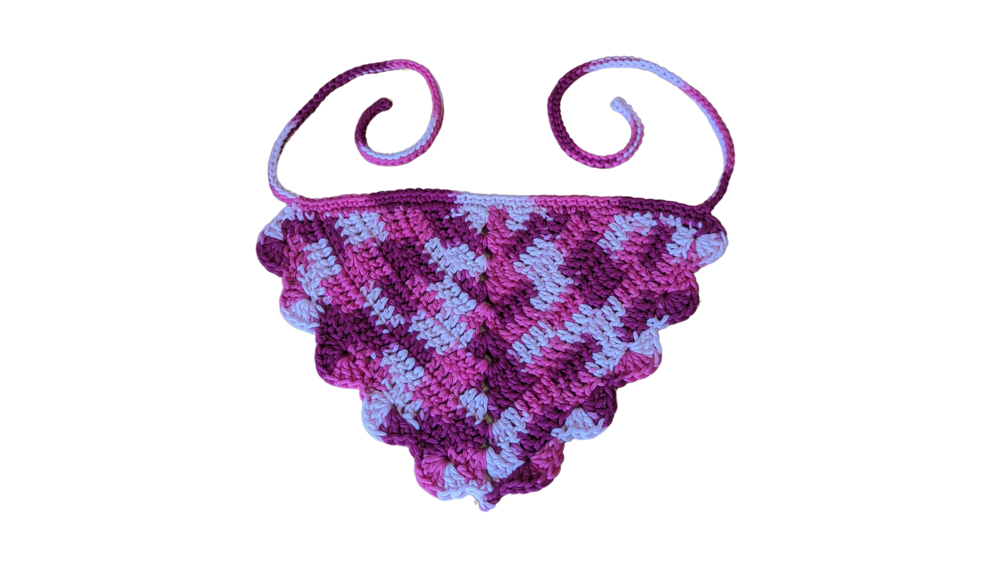 Crochet Bandana - Raspberry Sorbet