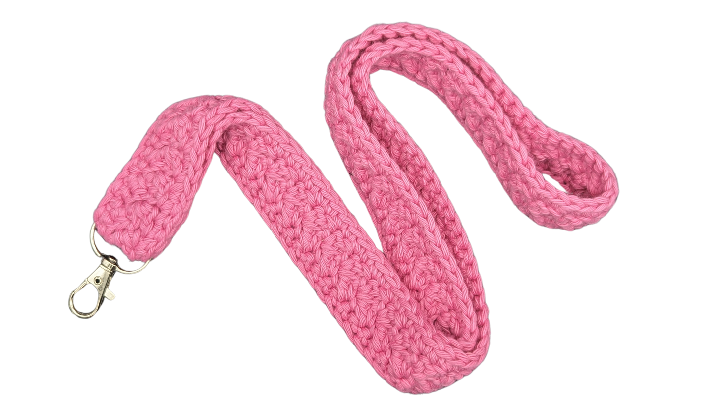 Crochet Neck Lanyard - Pink