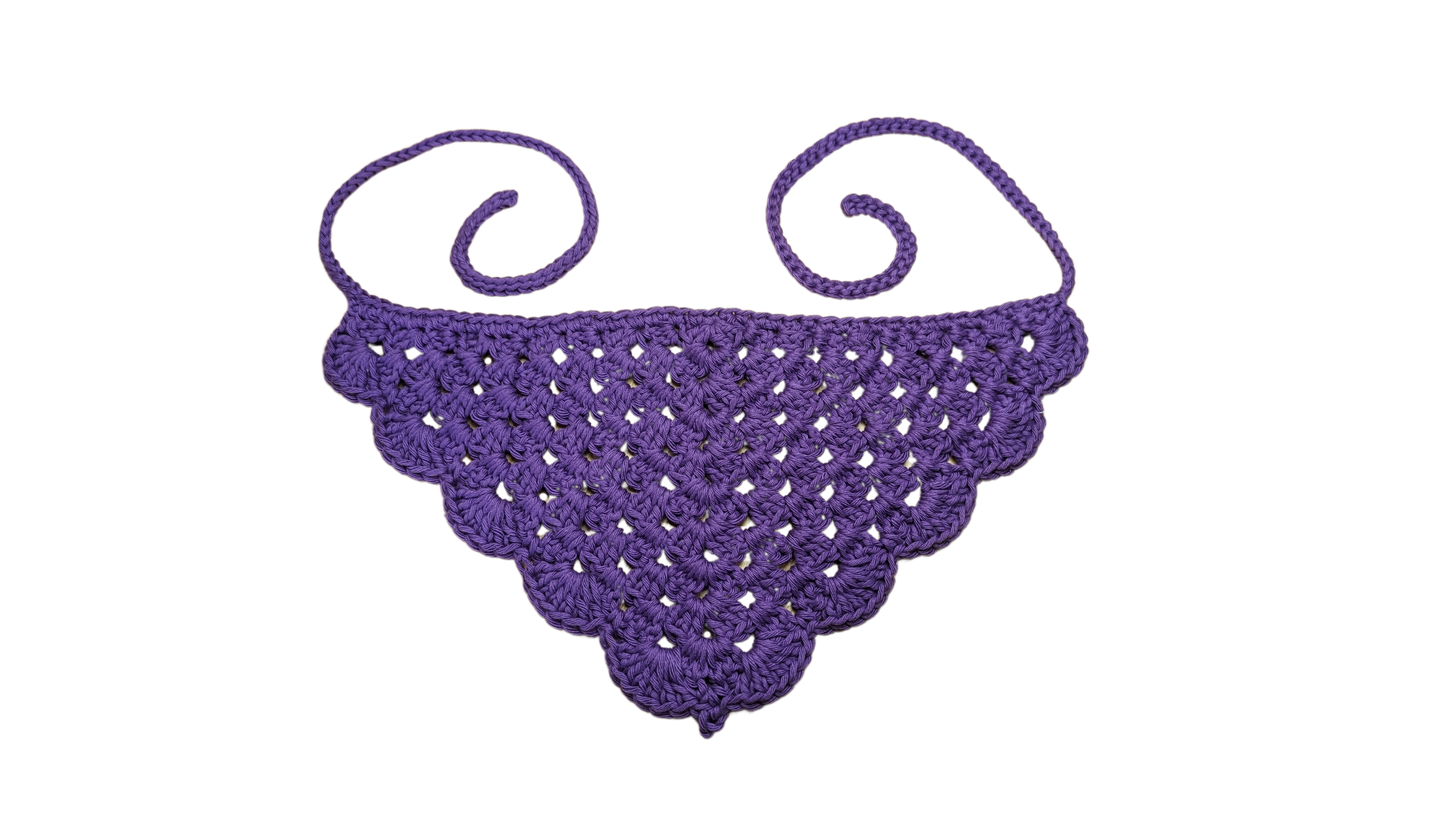 Crochet Bandana - Dark Purple