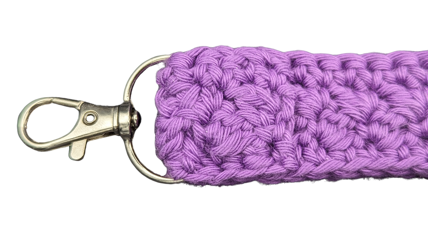 Crochet Neck Lanyard - Dark Purple