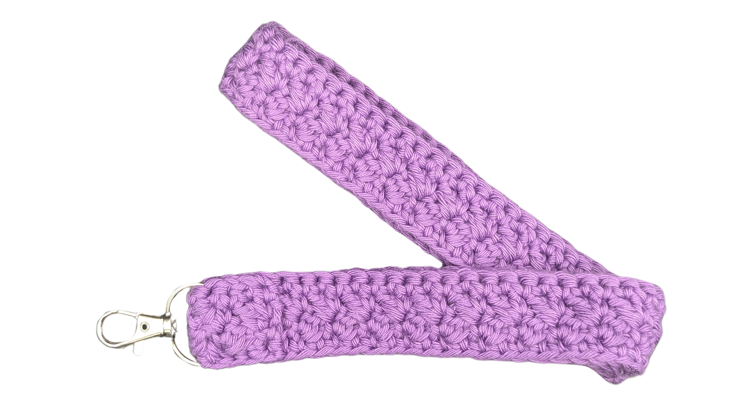 Crochet Neck Lanyard - Dark Purple