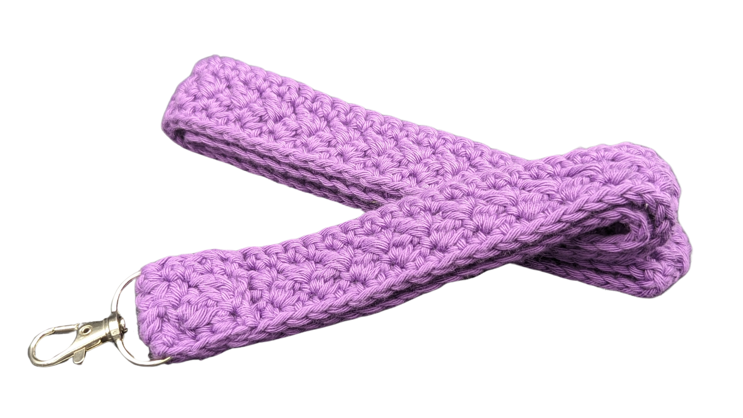 Crochet Neck Lanyard - Dark Purple