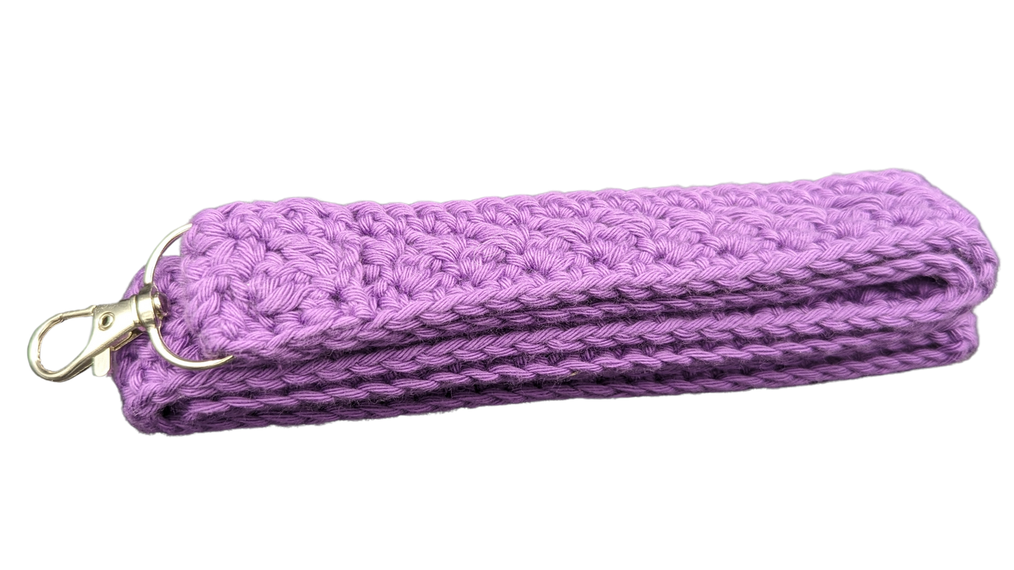 Crochet Neck Lanyard - Dark Purple