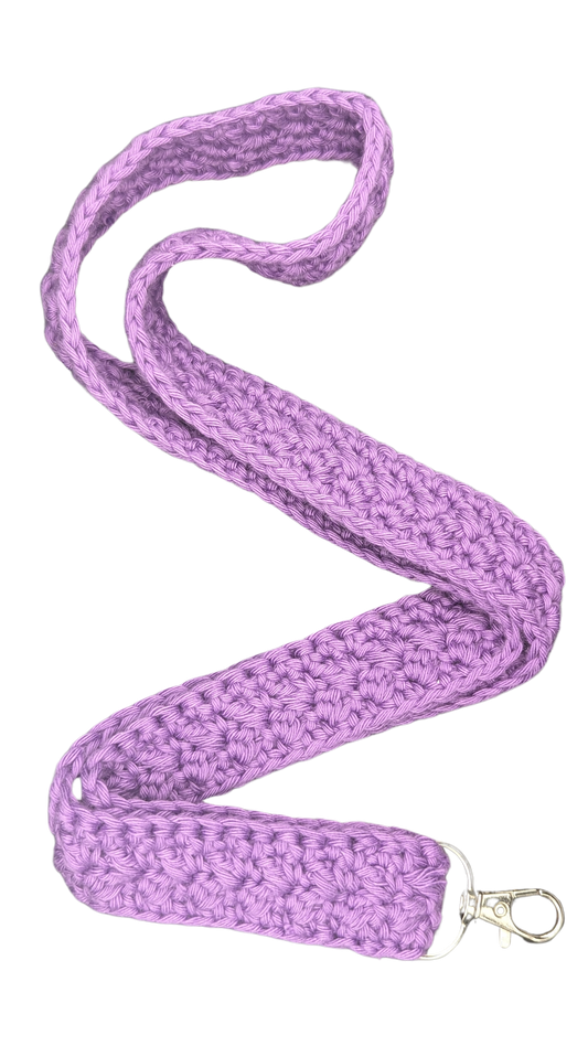 Crochet Neck Lanyard - Dark Purple