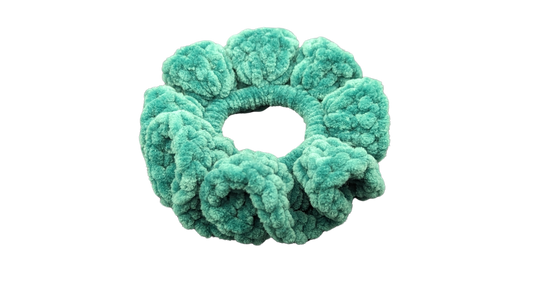 Jumbo Crochet Chenille Scrunchie - Eucalyptus