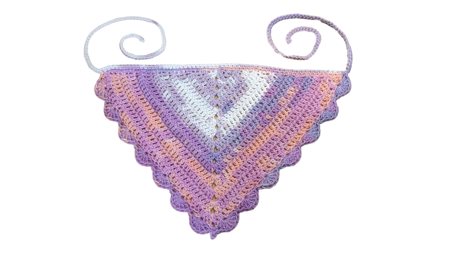 Crochet Bandana - Rose Garden