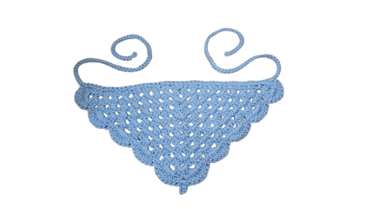 Crochet Bandana - Light Blue
