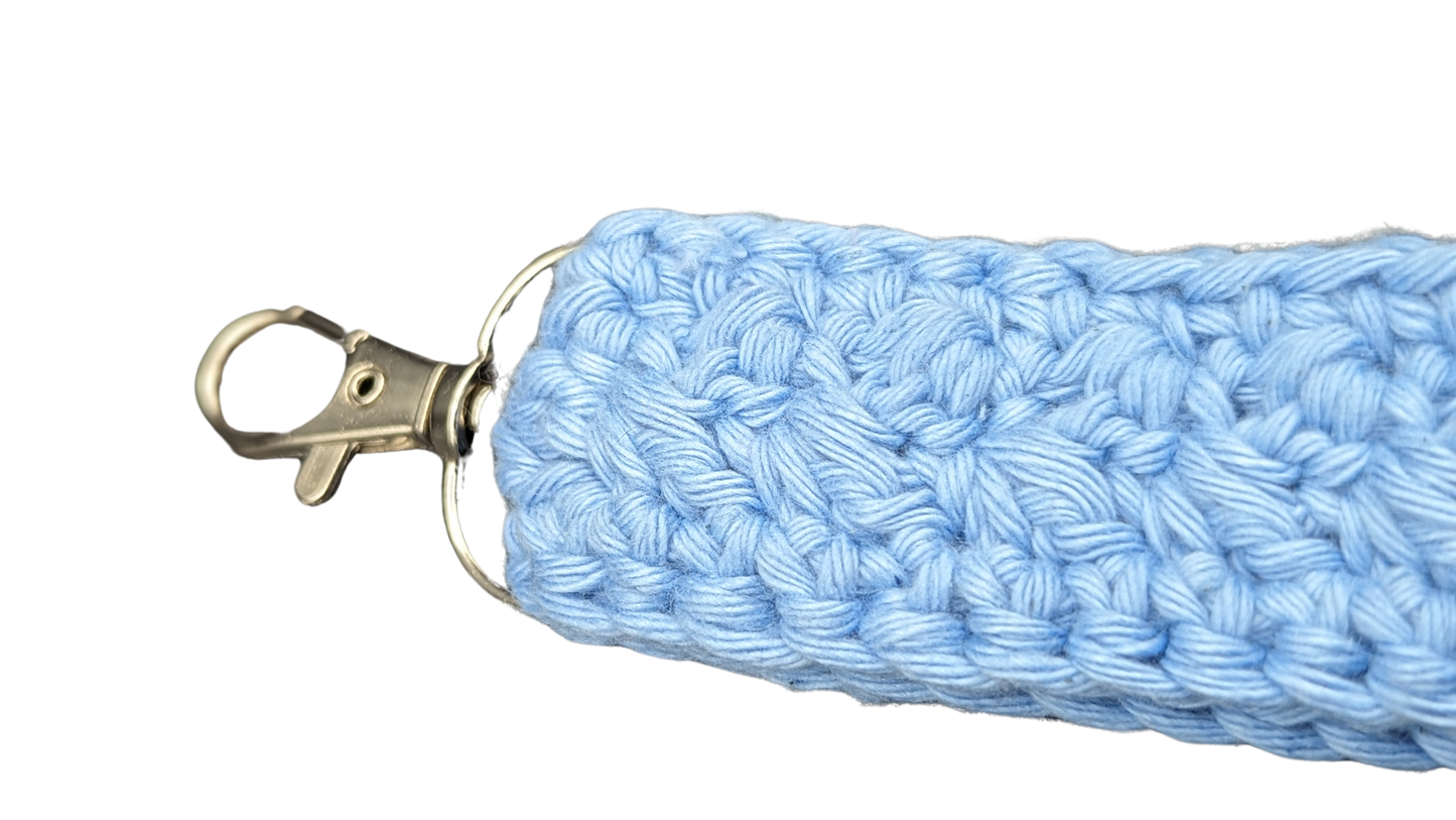 Crochet Neck Lanyard - Light Blue