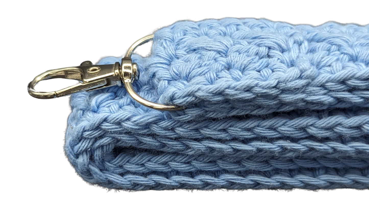 Crochet Neck Lanyard - Light Blue