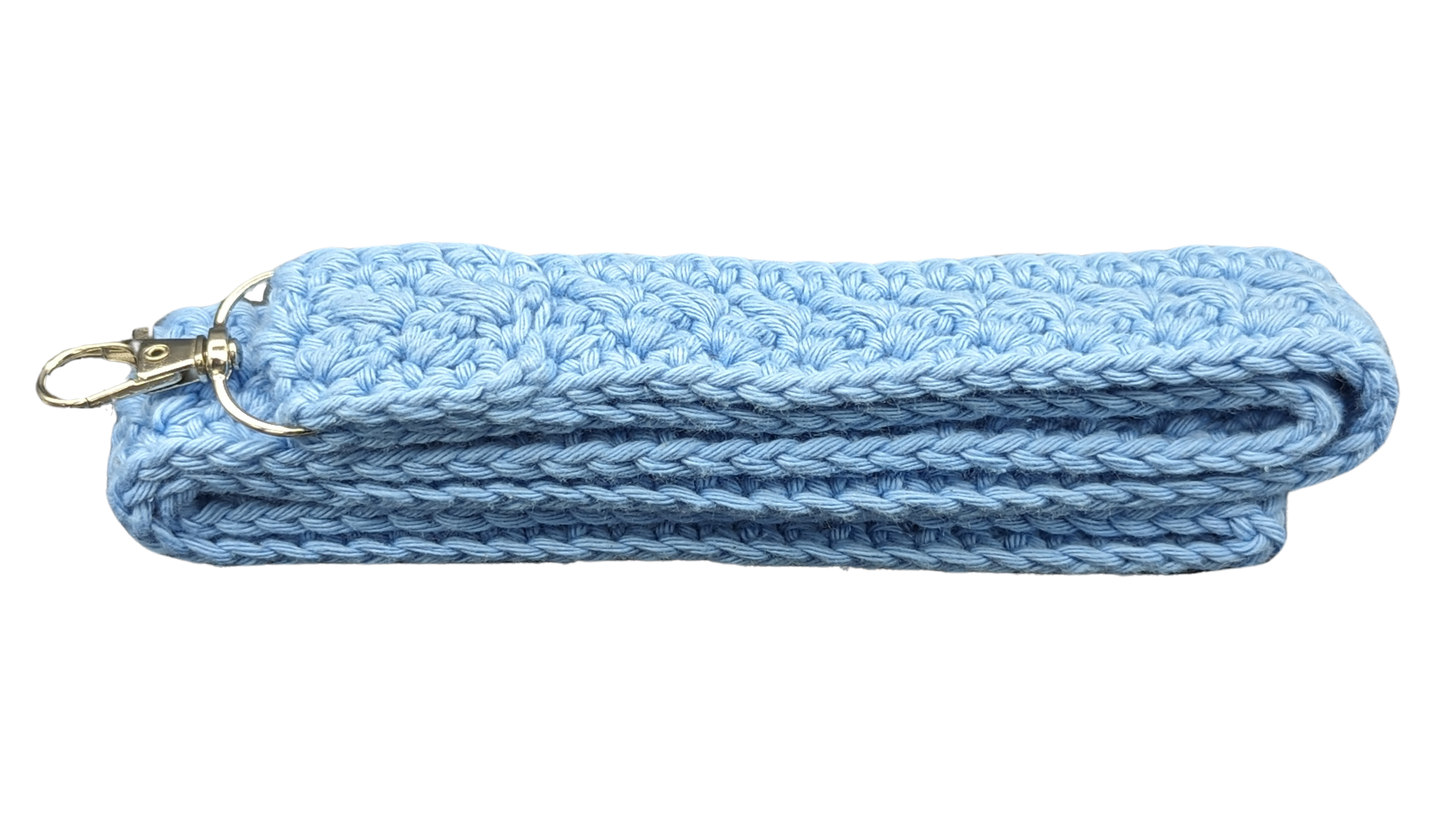 Crochet Neck Lanyard - Light Blue