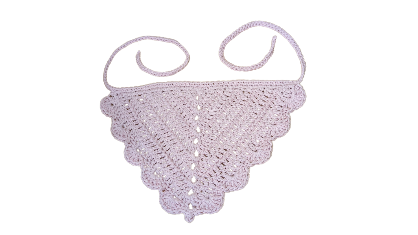 Crochet Bandana - Light Pink