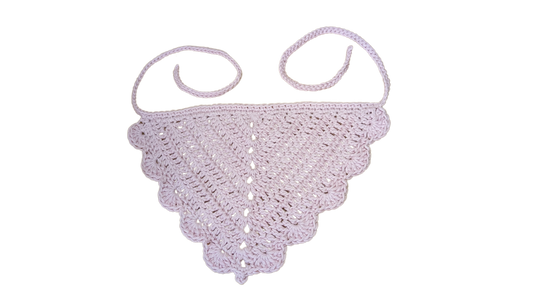 Crochet Bandana - Light Pink