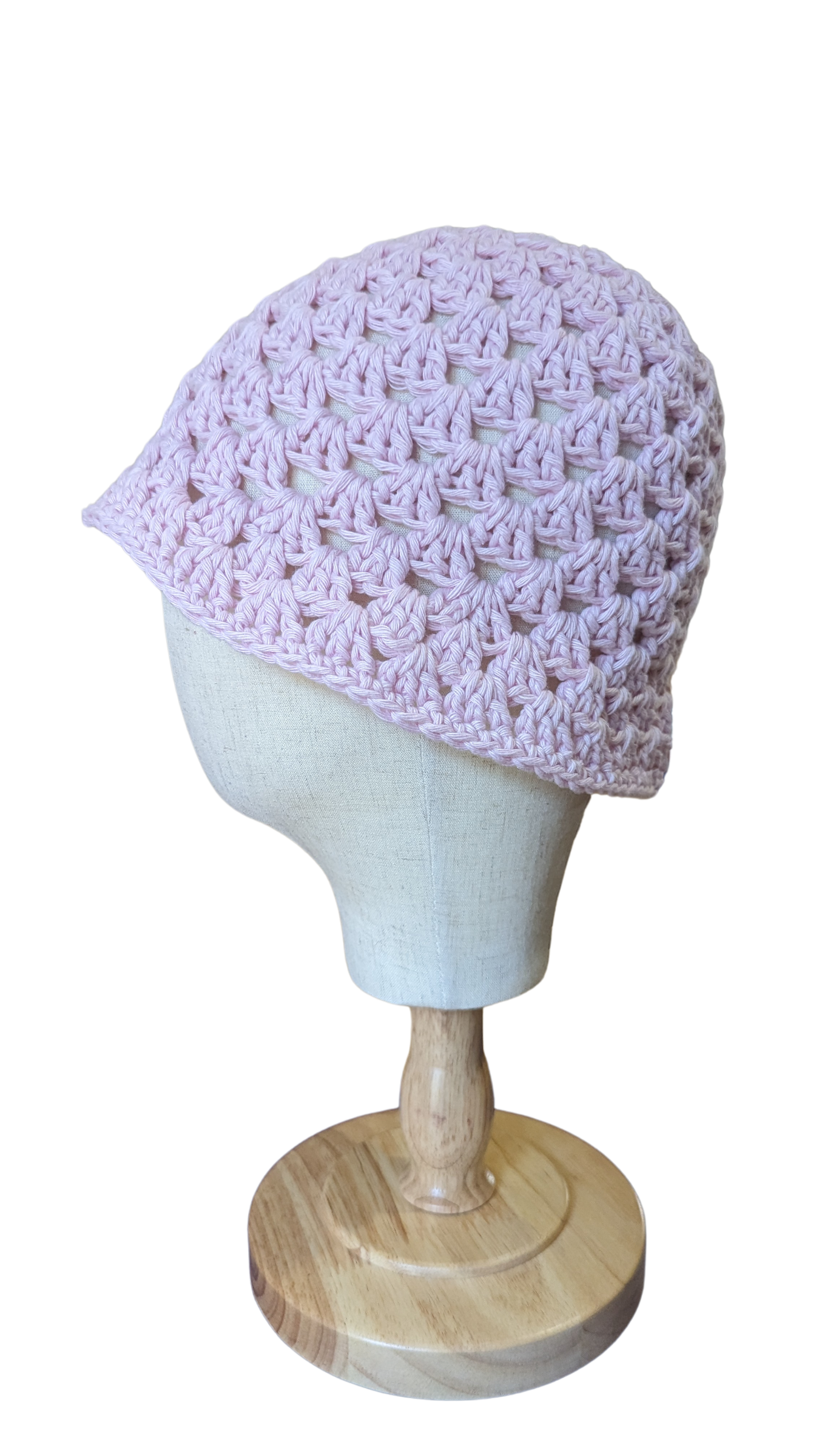 Crochet Bucket Hat - Light Pink