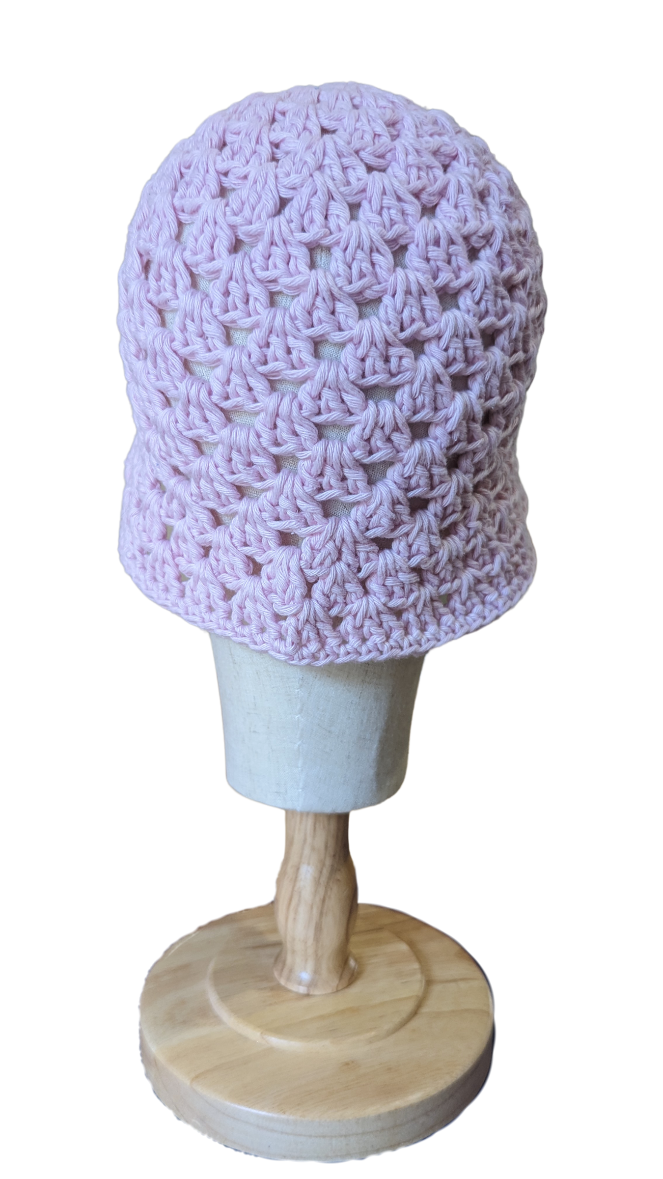 Crochet Bucket Hat - Light Pink