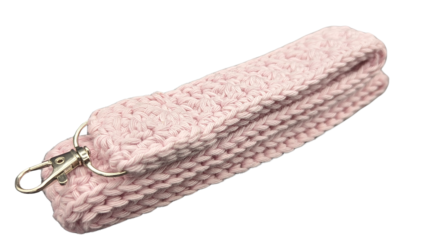 Crochet Neck Lanyard - Light Pink