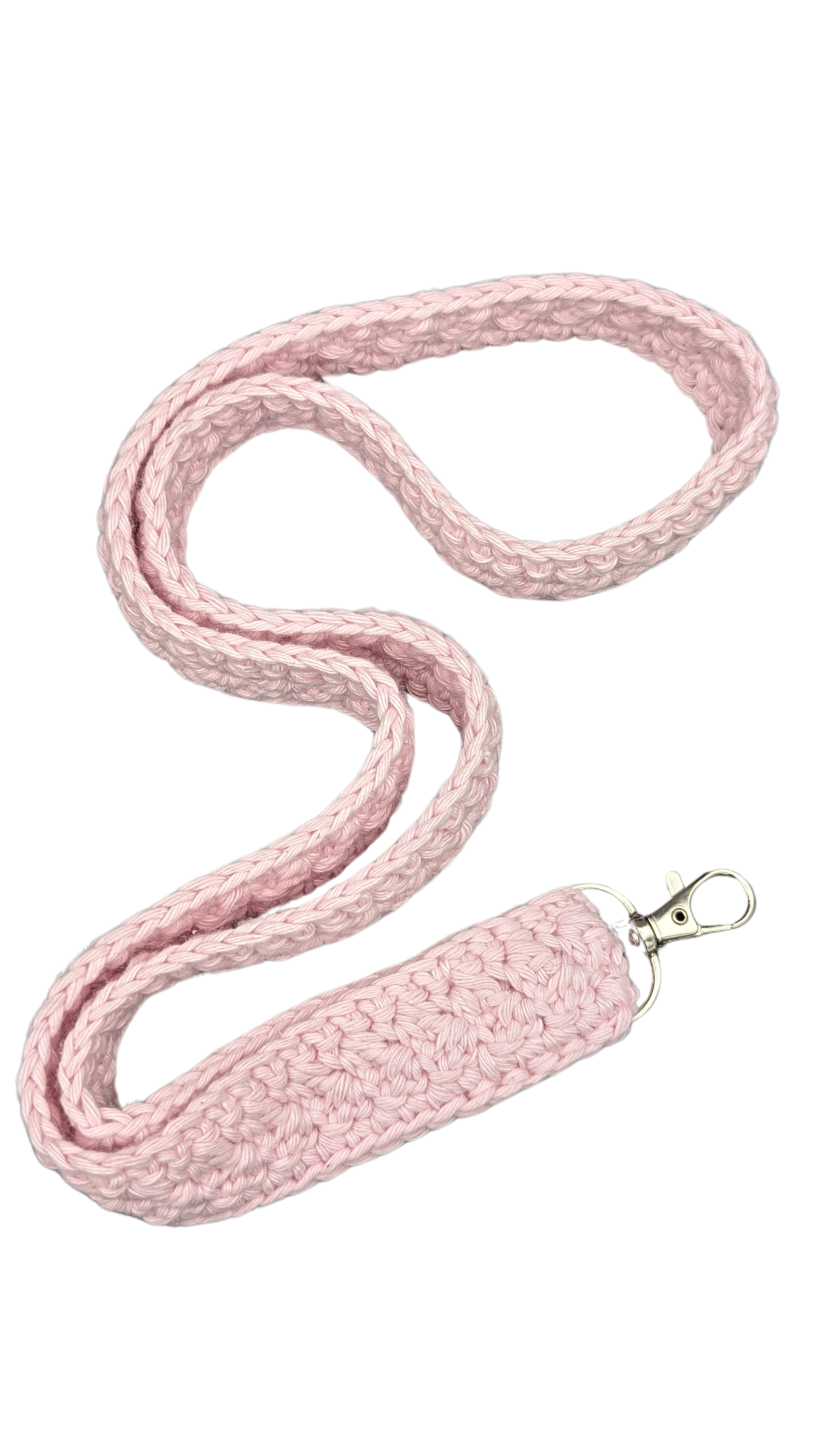 Crochet Neck Lanyard - Light Pink