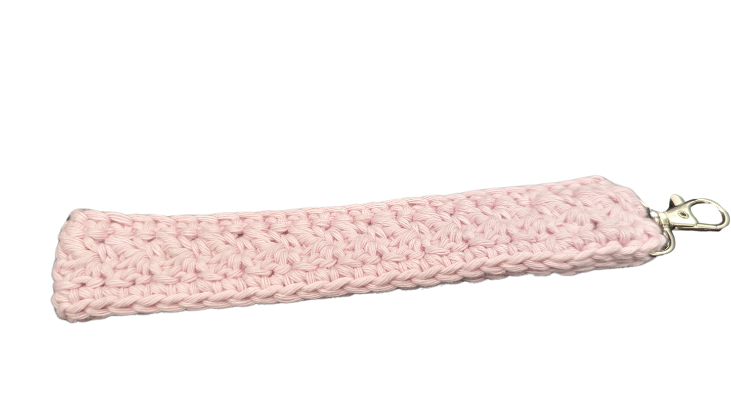 Crochet Wristlet - Light Pink