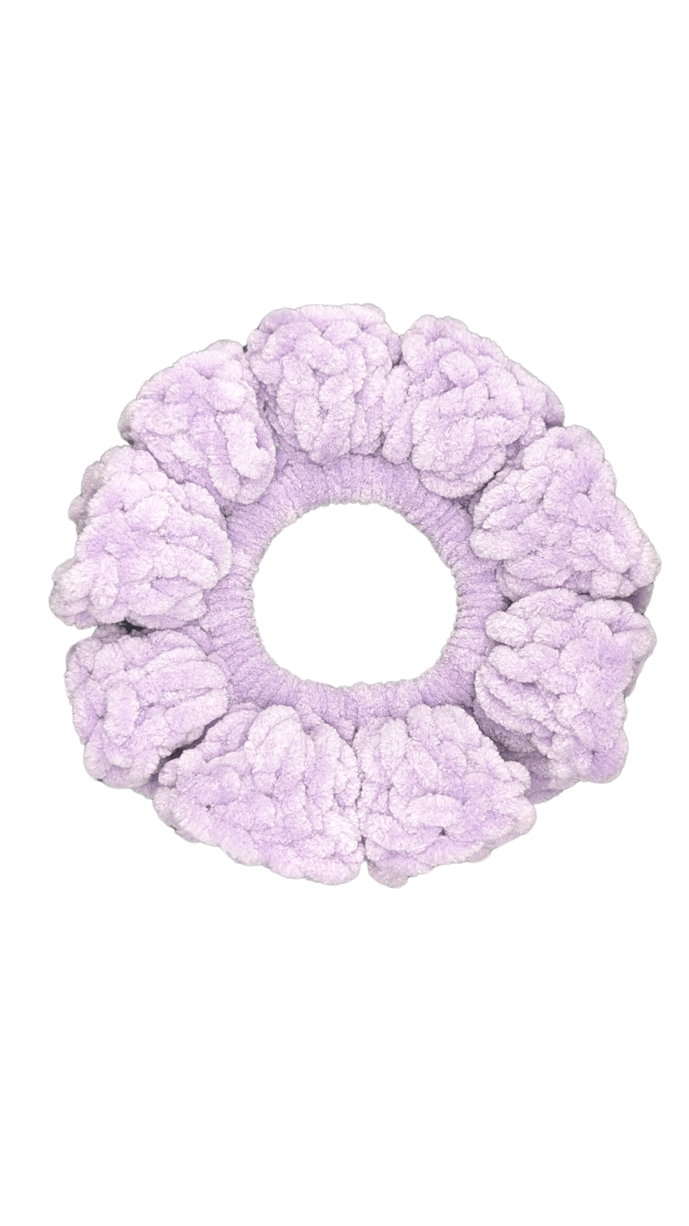Jumbo Crochet Chenille Scrunchie - Lilac