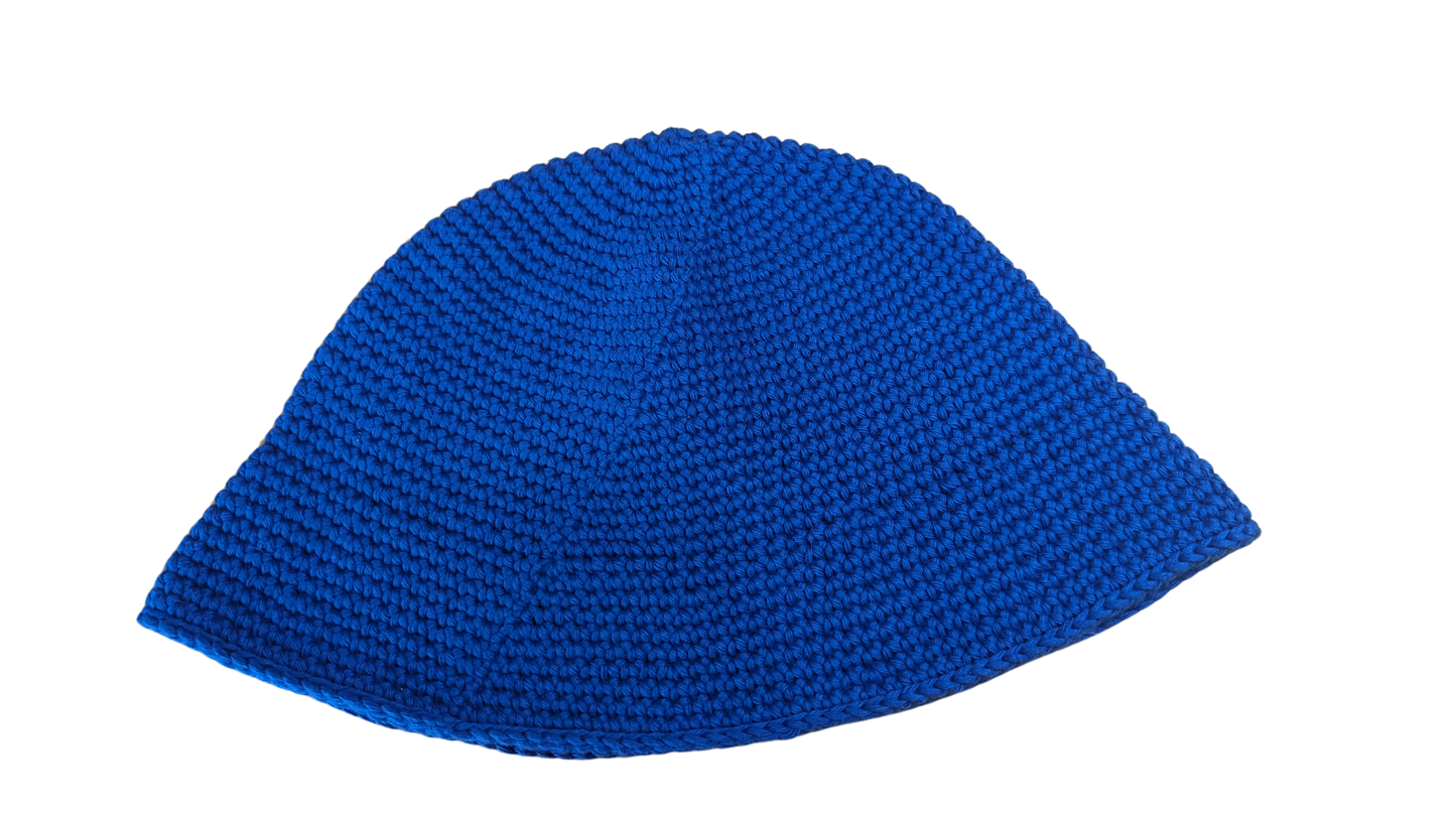 Crochet Bucket Hat - Cobalt Blue