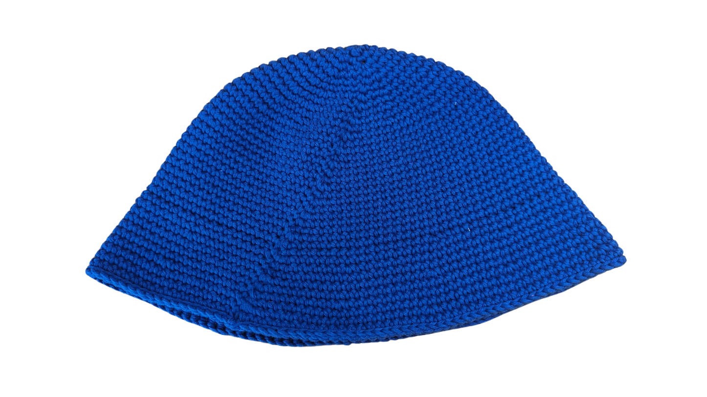 Crochet Bucket Hat - Cobalt Blue