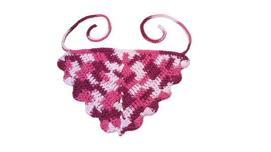 Crochet Bandana - Raspberry Sorbet